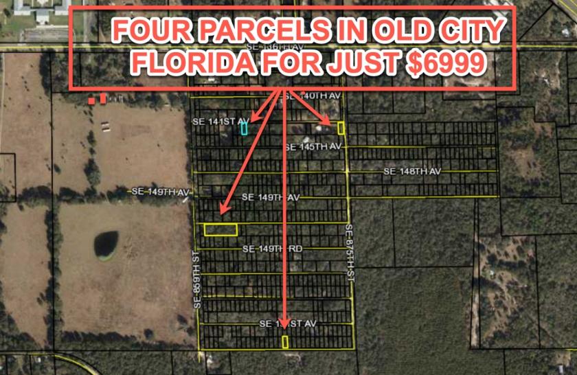 4 Lots for Sale in Old Town, FL