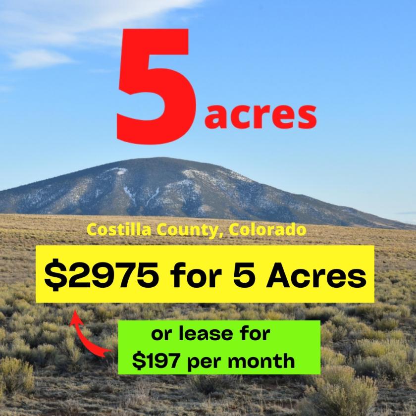 5 Acres for Sale in San Luis, CO