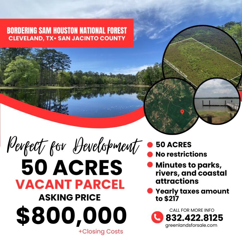 50 Acres for Sale in Cleveland, Texas