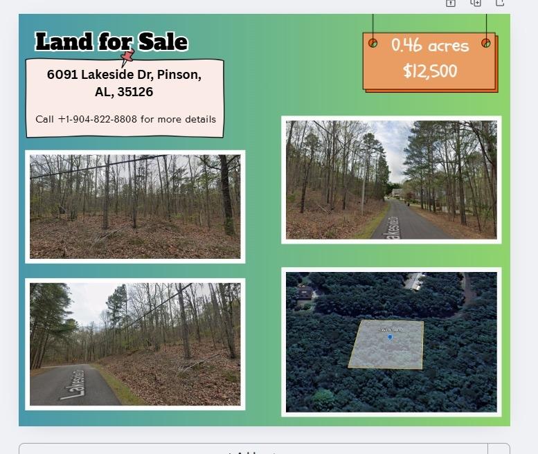 0.46 Acres for Sale in Pinson, Alabama