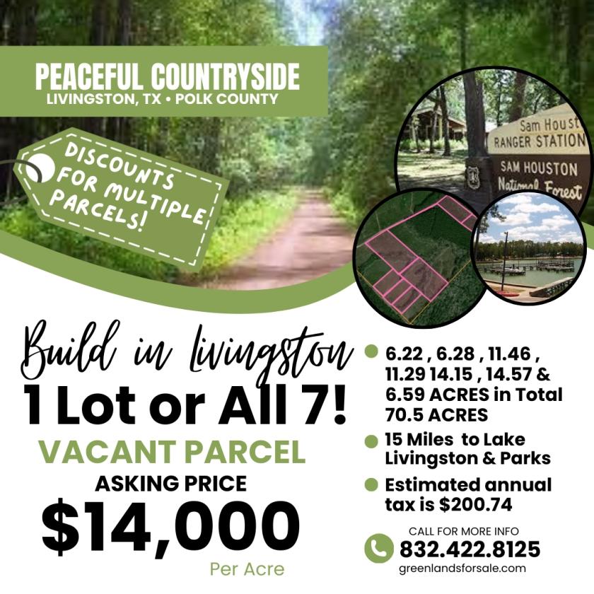 70.5 Acres for Sale in Livingston, Texas