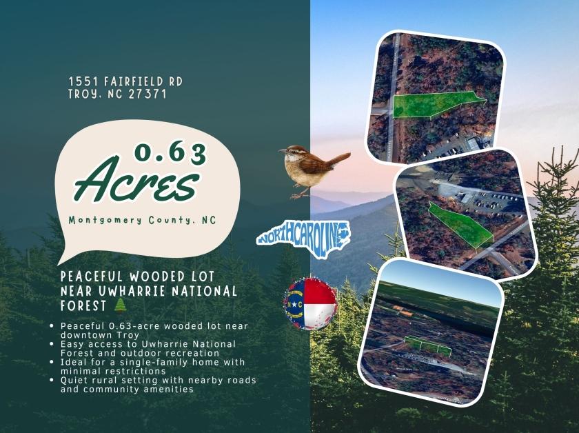 0.63 Acres for Sale in Troy, North Carolina