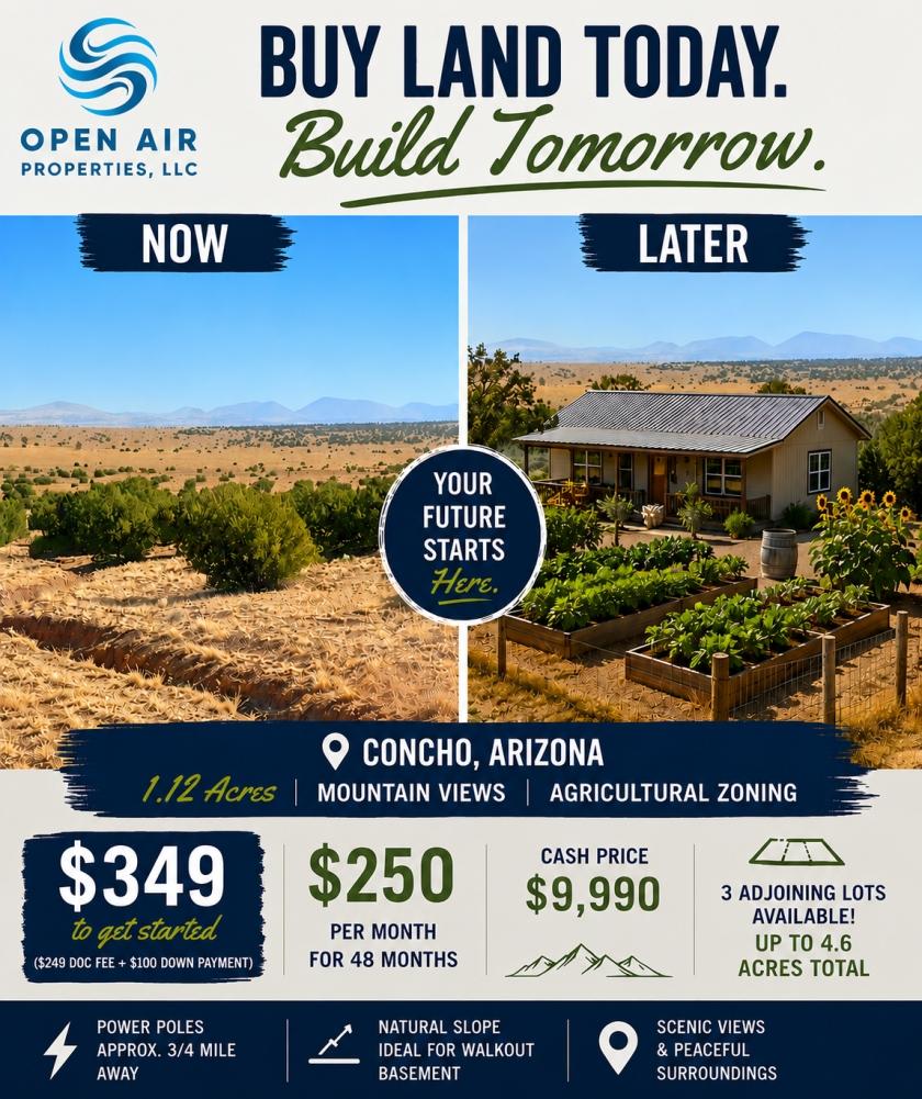 1.12 Acres for Sale in Concho, Arizona