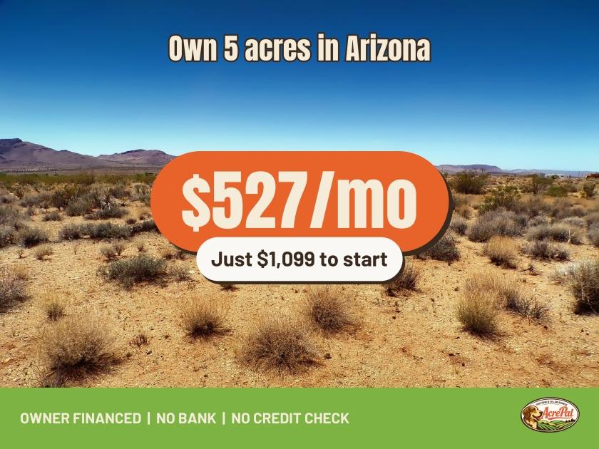 5-Acre Residential Land for Sale in Golden Valley, AZ - $849 | Owner Financing