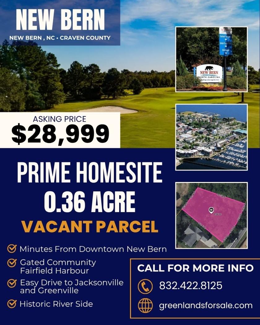 0.36 Acres for Sale in New Bern, North Carolina