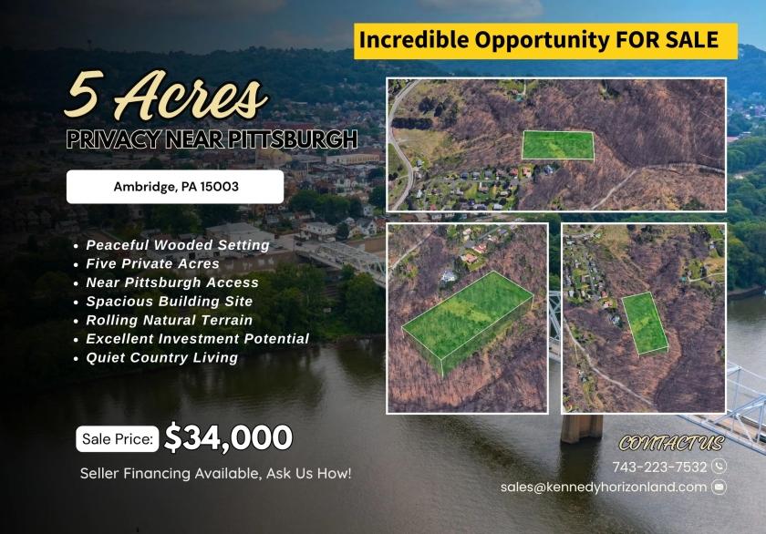 5 Acres for Sale in Ambridge, Pennsylvania