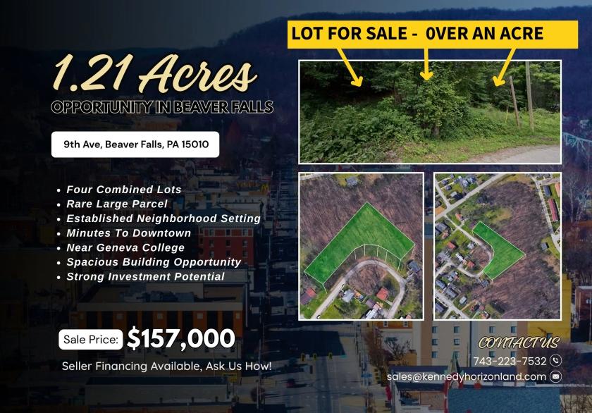 1.21 Acres for Sale in Beaver Falls, Pennsylvania