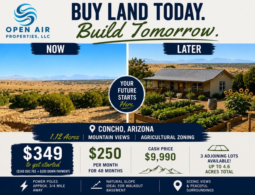 1.12 Acres for Sale in Concho, Arizona