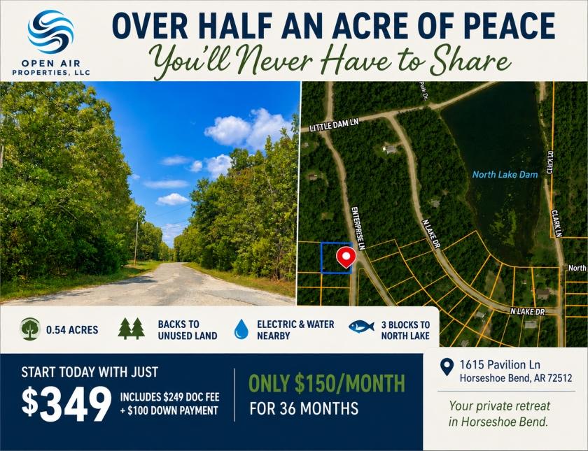 0.54 Acres for Sale in Horseshoe Bend, Arkansas