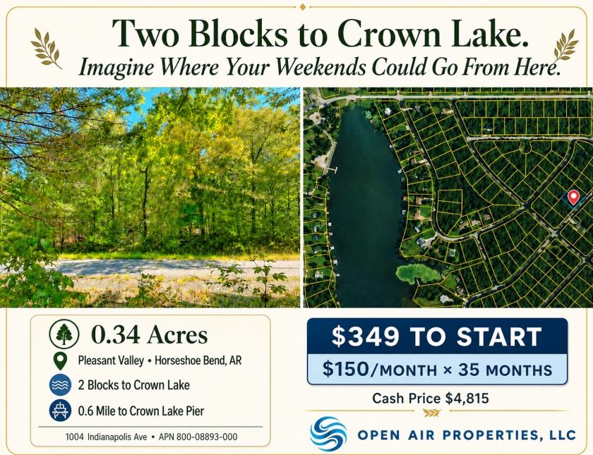 0.34 Acres for Sale in Horseshoe Bend, Arkansas