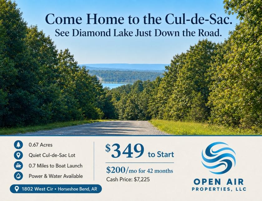 0.67 Acres for Sale in Horseshoe Bend, Arkansas