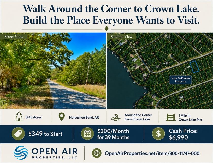 0.43 Acres for Sale in Horseshoe Bend, Arkansas