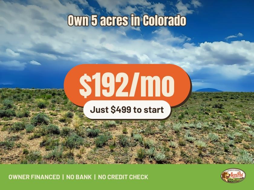 5-Acre Residential Land for Sale in San Luis, CO - $249 | Owner Financing
