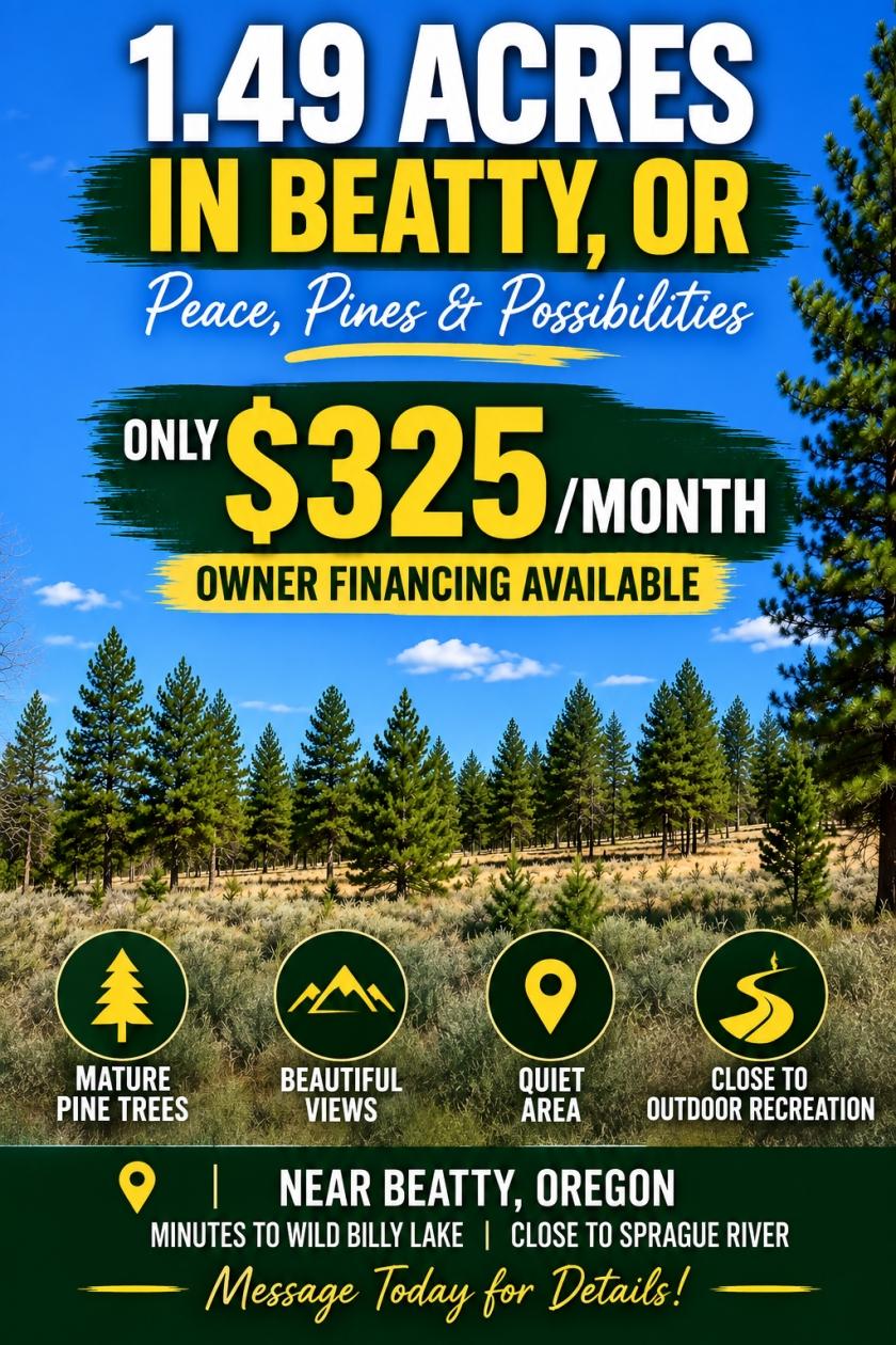 1.49 Acres for Sale in Beatty, Oregon