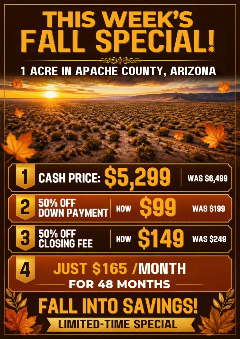 1 Acres for Sale in Concho, Arizona
