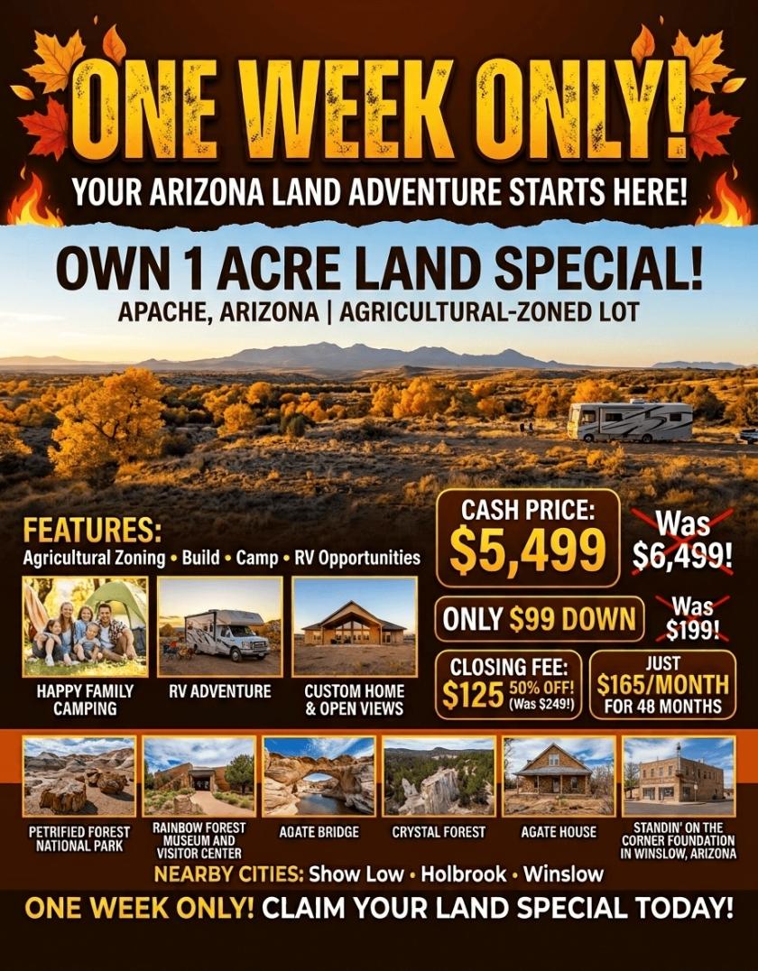1 Acres for Sale in Concho, Arizona
